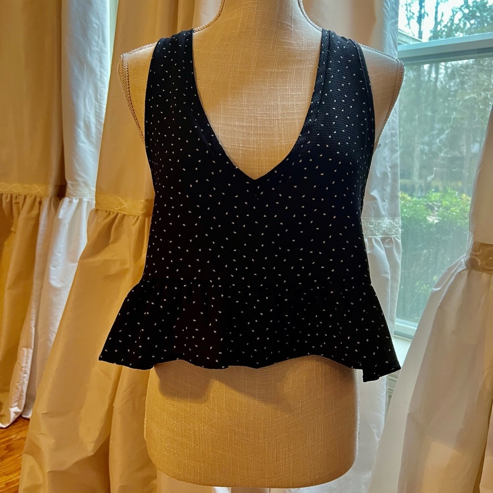Graded Gather size small black top from Blue Spero